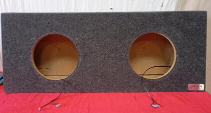 Dual-Chamber 10" Subwoofer Enclosure, Also Known As A Subwoofer Box. 40"L 16"H 8"W