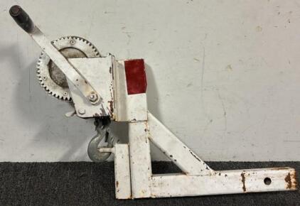 White Hitch-Mounted Winch