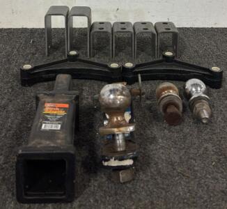 (2) Trailer Leaf Spring Equalizers, (4) Trailer Spring Hangers, (2) Trailer Weld On Center Spring Hangers, (1) Hitch Adapter, & (3) Tow Hitches