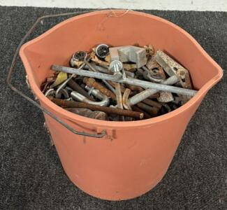 Bucket of Scrap Metal / Nails, Screws, & Various Other Parts & Pieces