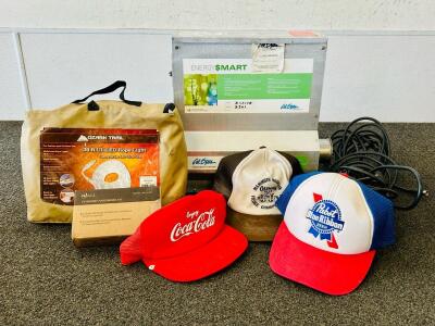 Energy Smart XL Heat Exchanger Box, (3) Hats, Tv Mount Hardware Kit, LED Rope Light and Coax Cable