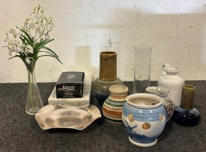 Collection of Ceramic Vases & Glassware