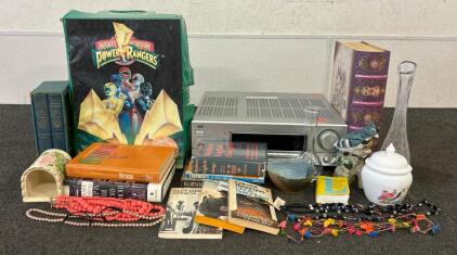 Power Ranger Toys, Books, (1) JVC Audio/Video Control Receiver, And More