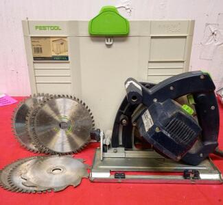 Festool TrackSaw ATF 55-E. Comes With Festool Systainer T-Loc Carrying Case And 6 Additional Saw Blades