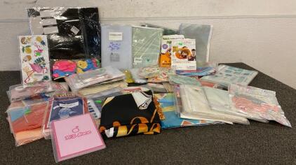 Party Supply Bundle! Wall Backdrops, Banners, Balloons, Stcikers, Props And More