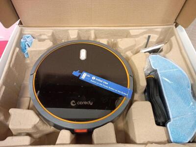 Coredy R500 robot Vacuum Cleaner. The Coredy R500 is a Self-Charging Robotic Vacuum Cleaner.
