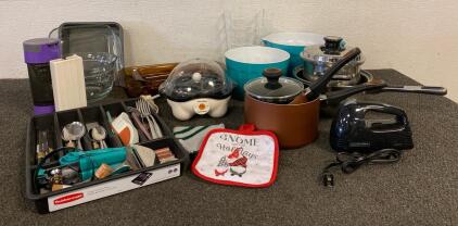Rubbermaid Large Cutlery Tray, Silverware, Pots, Pans, Casserole Dishes, Measuring Spoons, Can Opener And More