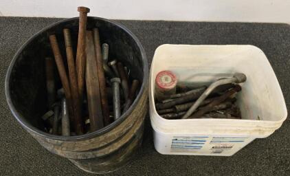 (2) Buckets of Bolts, & More Scrap Metal