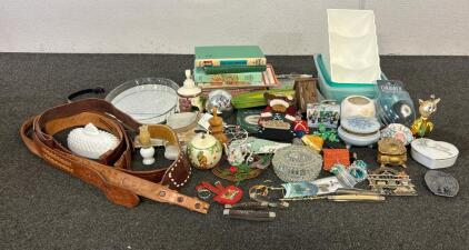 Miscellaneous Household Items Books, Belts, And More