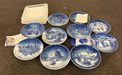 (10) Collectible Glass Plates