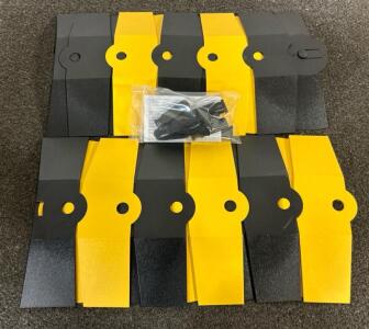 (4) Ultra Sidewinder Cable Protection Systems Medium 3FT System Black/Yellow