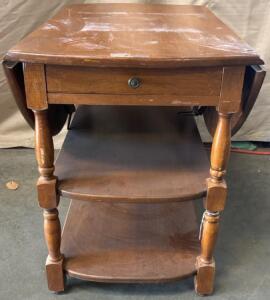 Side Table With Foldable Sides H 1&rsquo; 10.5&rdquo; W 1&rsquo; 6.5&rdquo; L 2&rsquo; 6&rdquo;