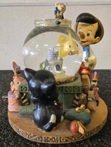Antique Pinocchio Musical Snow Globe