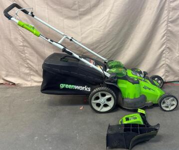 Greenworks 40V Battery Push Motor With Accessories