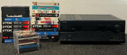Onkyo TX-SR608 AV Receiver, VHS & CDs
