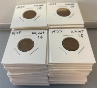 (100) 1930&rsquo;s Wheat Cent Pennies