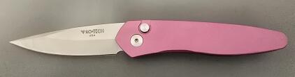 Protech Button Auto Pink Pocket Knife