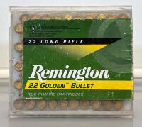 (3) Remington Golden Bullet 22 Long Rifle Ammo 40 Grain High Velocity Plated Lead Round Nose - 2