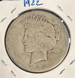 1922 Morgan Silver Dollar Coin