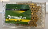 (3) Remington Golden Bullet 22 Long Rifle Ammo 40 Grain High Velocity Plated Lead Round Nose (1) Partial Box - 3
