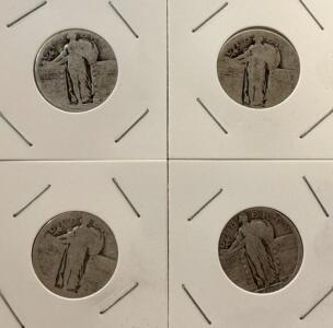 (4) Standing Liberty Quarter Dollar - 90% Silver