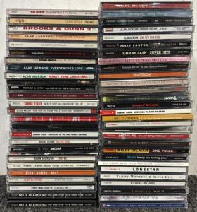 (58) Music CD&rsquo;s (Including Alan Jackson, Dolly Parton, Johnny Cash, & More!)