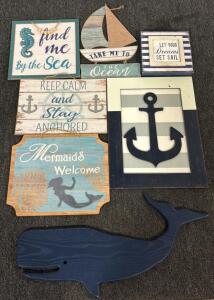 Assortment of Sea/Ocean Themed Wall Decor