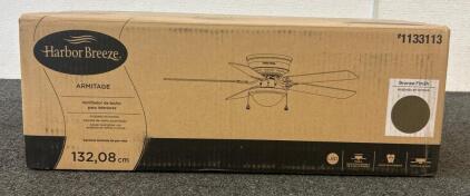 (1) BRAND NEW!!! Harbor Breeze Armitage Indoor Ceiling Fan With Bronze Finish