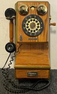 Thomas Collector's Edition 1927 Wooden Wall Telephone