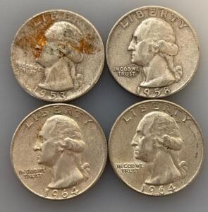 (4) Quarters 90% Silver