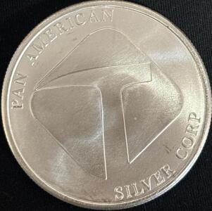 Troy 1oz .999 Fine Silver Pan American Silver Corp Coin