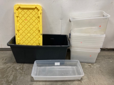 Assorted Plastic Totes