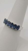 Blue Sapphire Gemstone Ring, 1.53 Carats, White Gold/Platinum