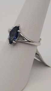 Marquise Sapphire Ring, 1.36 Carats, Serial K11E7