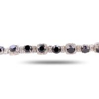 14K Gold Black Diamond Bracelet, Total 24.8 Carats, 223 Stones, Serial: K85D1G-EA13041 - 3