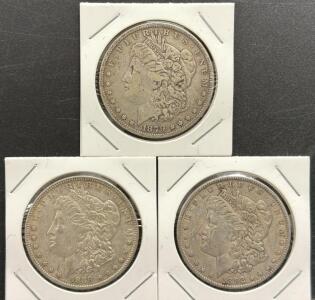 Morgan Silver Dollars Dated Between 1878-1904, 90% Silver, U.S. Mint