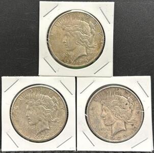Peace Dollar Coins Dated Between 1921-1928 And 1934-1935, United States, Silver Composition