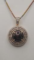 925 Silver Ruby & White Sapphire Pendant, 18" Chain, 20.00ct Ruby, 3.41ct Sapphires - 2