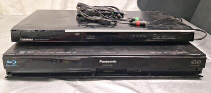 (1) Panasonic Blue Ray Disk Player & (1) Toshiba DVD Player
