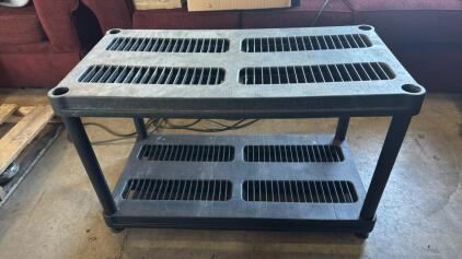Short Plastic Storage Shelf 18&rdquo;Deep 22&rdquo; Tall 36.5 Wide