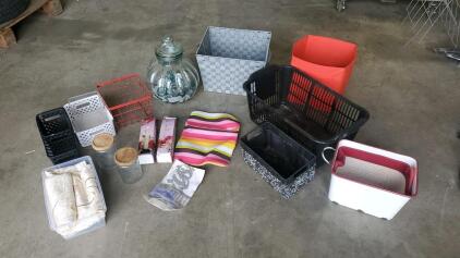 Large Assortment of Basket and Decor