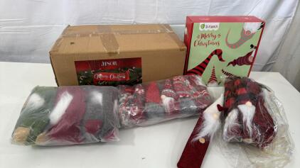 Gnome Lot & Decorative Holiday Garland