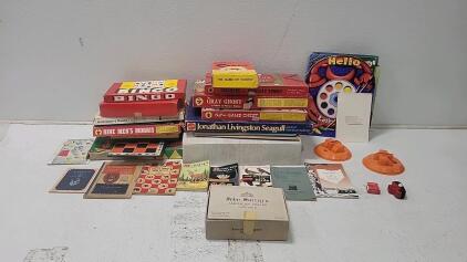 Assortment of 60s Board Games & Books