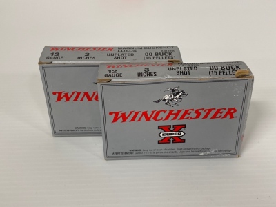 (2) Boxes of Winchester 12ga Magnum Buckshot Loads