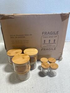 36 pcs Glass Candle Making Jars for Making Candles with Airtight Bamboo Lids, 18 votive, 18 large