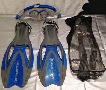 (1) US Divers Proflex Snorkeling Set, Large