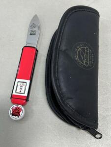 Franklin Mint-Collector Series White Eagle Gasoline Pump Folding Dagger Knife/+$125 Value