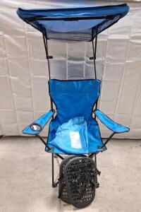 (1) Shaded Foldable Camp Chair & (1) Pair Of Little Bear Snowshoes