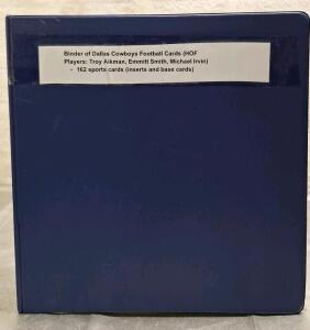 (1) Binder Of (162) Dallas Cowboys Football Trading Cards