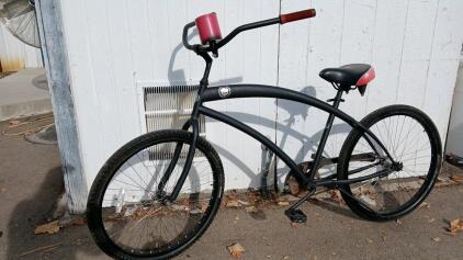 (1) 26" Skull n Bones Hunington Beach Cruiser Bike (Black)